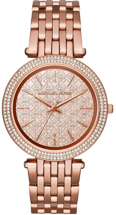 michael kors rose gold stainless steel watch|rose gold watch with numbers.